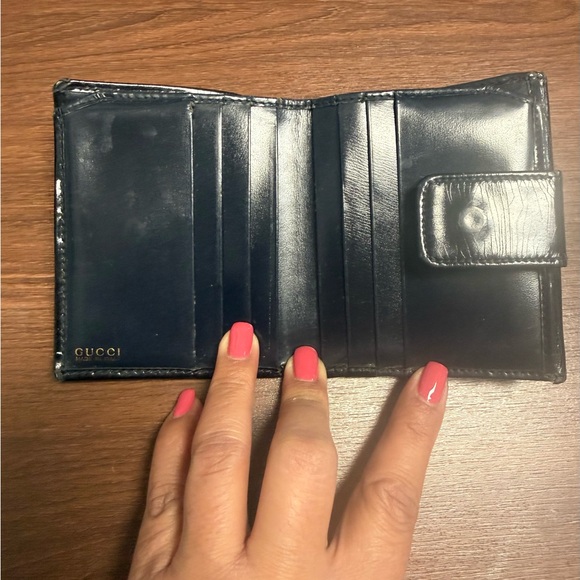 VTG Gucci Bamboo Bifold Leather Wallet - Picture 6 of 8